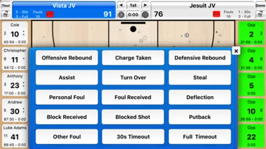 Basketball Stat Tracker Live screenshot 2