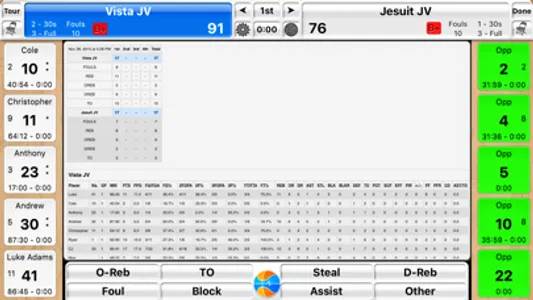 Basketball Stat Tracker Live screenshot 3