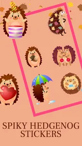 Spiky Hedgehog Stickers screenshot 1