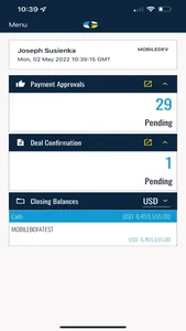 GTreasury Mobile screenshot 2