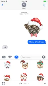 Xmas Pals - Cat and dog emojis screenshot 1