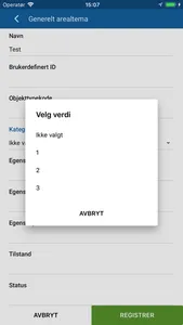 Feltregistrering screenshot 3