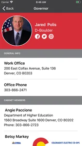 Colorado Legislative Directory screenshot 2