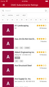 CMiC Subcontractor Rating screenshot 1