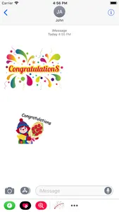 Congratulations Stickers 2018 screenshot 1