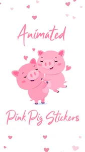 Animated Pink Pig Stickers screenshot 0