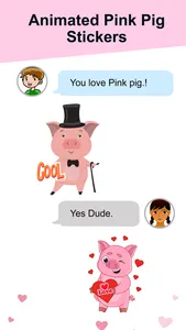 Animated Pink Pig Stickers screenshot 1