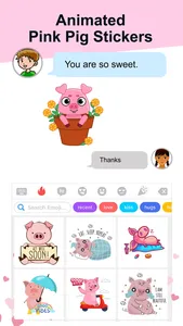 Animated Pink Pig Stickers screenshot 2