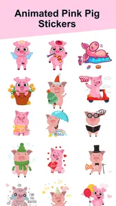 Animated Pink Pig Stickers screenshot 4