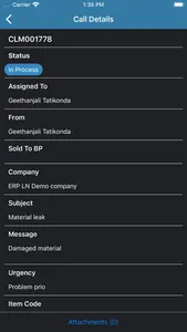 Infor LN Call Requests screenshot 7