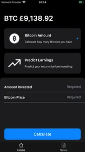 Bitcoin - Calculator & News screenshot 1