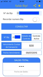 Saldo Bip! screenshot 1