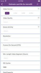 WD Purple Storage Calculator screenshot 4