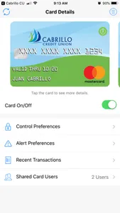 Card Controls by Cabrillo CU screenshot 0