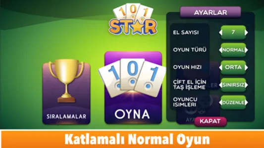 101 Okey Star ( İnternetsiz ) screenshot 2