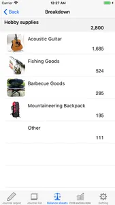 Balance Sheet - yourself screenshot 1