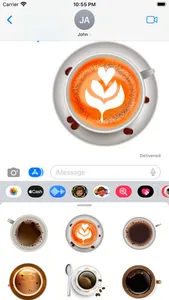 Latte Coffee Stickers screenshot 0