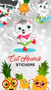 Cat Hawaii Stickers screenshot 0