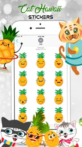 Cat Hawaii Stickers screenshot 1