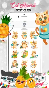 Cat Hawaii Stickers screenshot 2