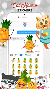 Cat Hawaii Stickers screenshot 4