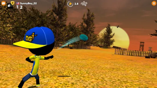 Stickman Disc Golf Battle screenshot 1