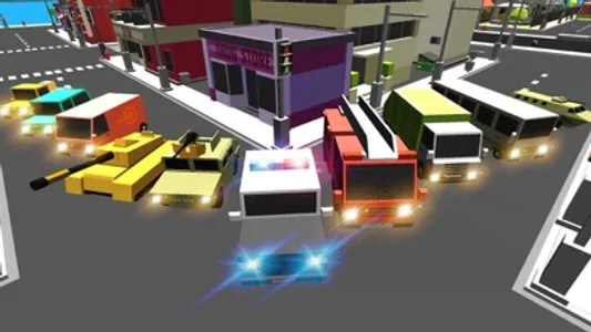 Blocky Police - Super Hero Car screenshot 1