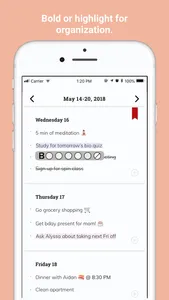 Listberry - agenda planner screenshot 1