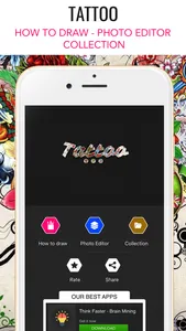 Tattoo : How to Draw & Editor screenshot 0