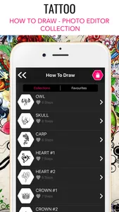 Tattoo : How to Draw & Editor screenshot 1