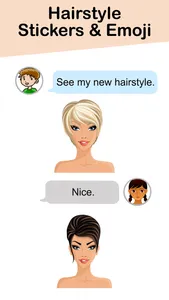 Hairstyle Stickers & Emoji screenshot 2