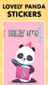 Lovely Panda Stickers & Emojis screenshot 1