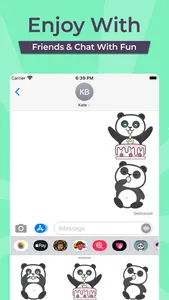 Lovely Panda Stickers & Emojis screenshot 3