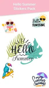 Hello Summer Stickers! screenshot 0