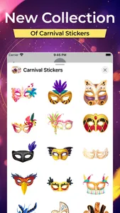 Carnival  Mask Stickers screenshot 2