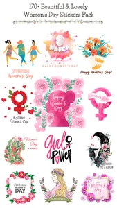 Happy Women's Day Stickers Set screenshot 0