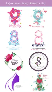 Happy Women's Day Stickers Set screenshot 3