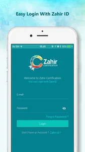 Zahir Certification screenshot 1