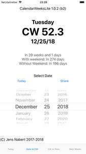 CalendarWeeksLite screenshot 1