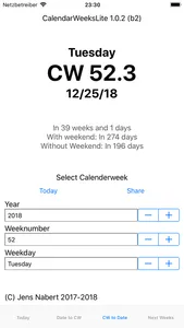 CalendarWeeksLite screenshot 2