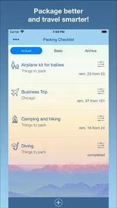 Travel Packing Checklists screenshot 0