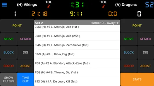 Volleyball Scorebook + Stats screenshot 0