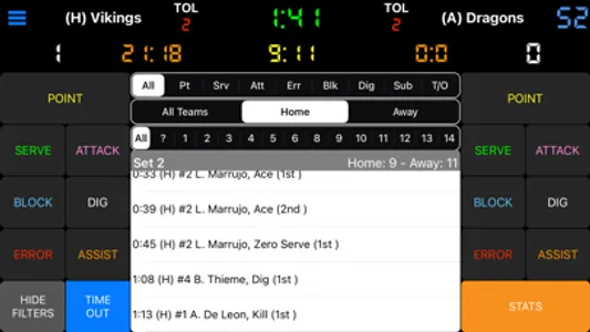 Volleyball Scorebook + Stats screenshot 1