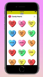 Candy Hearts Fun Stickers screenshot 2