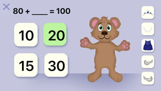 Teddy Bear Math - Add to 100 screenshot 1