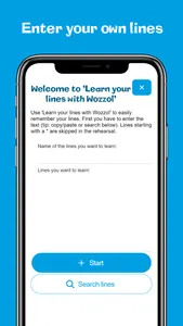 Learn your lines with Wozzol screenshot 0