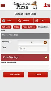 Cacciatori Pizza screenshot 4