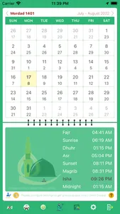 Persian Iranian Calendar screenshot 0