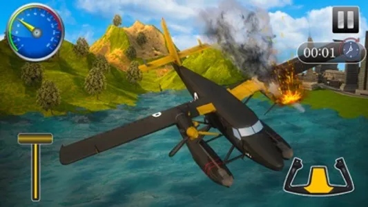 Flying Sea-Plane Games 2018 screenshot 4