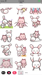 Pink and White Rabbit Animated screenshot 1